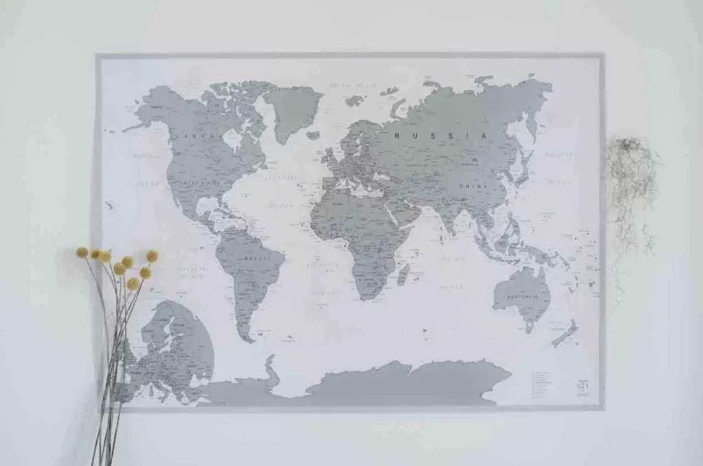 C'est une carte du monde