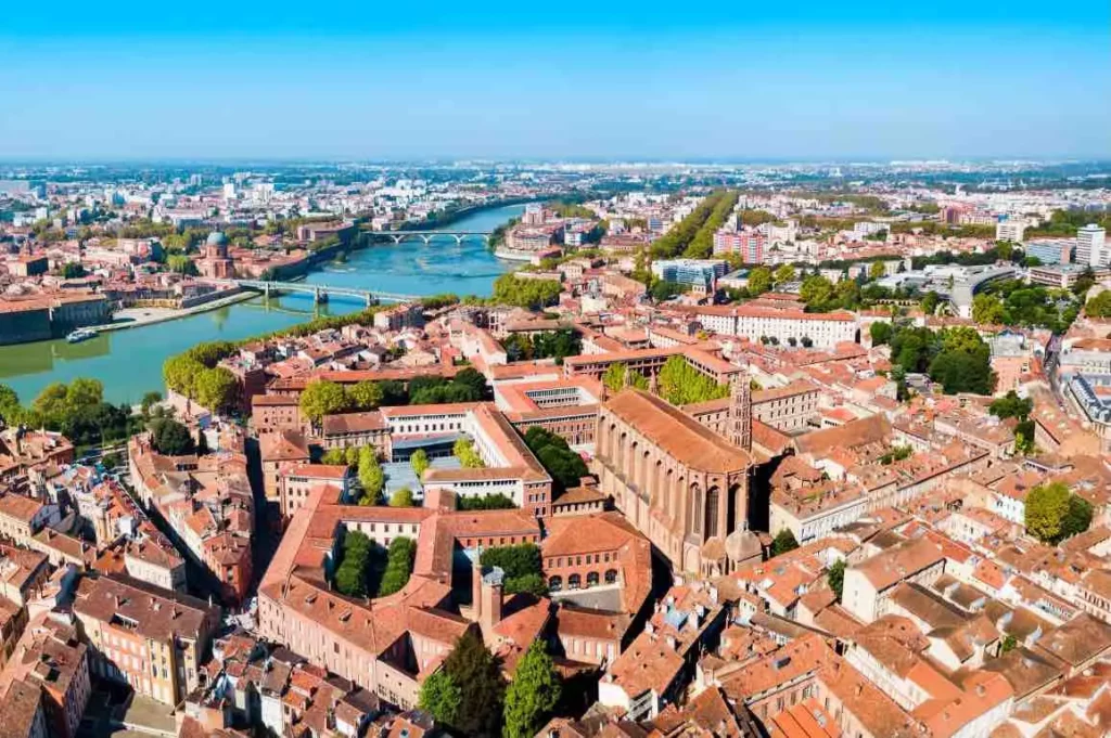 La ville de Toulouse vu de haut