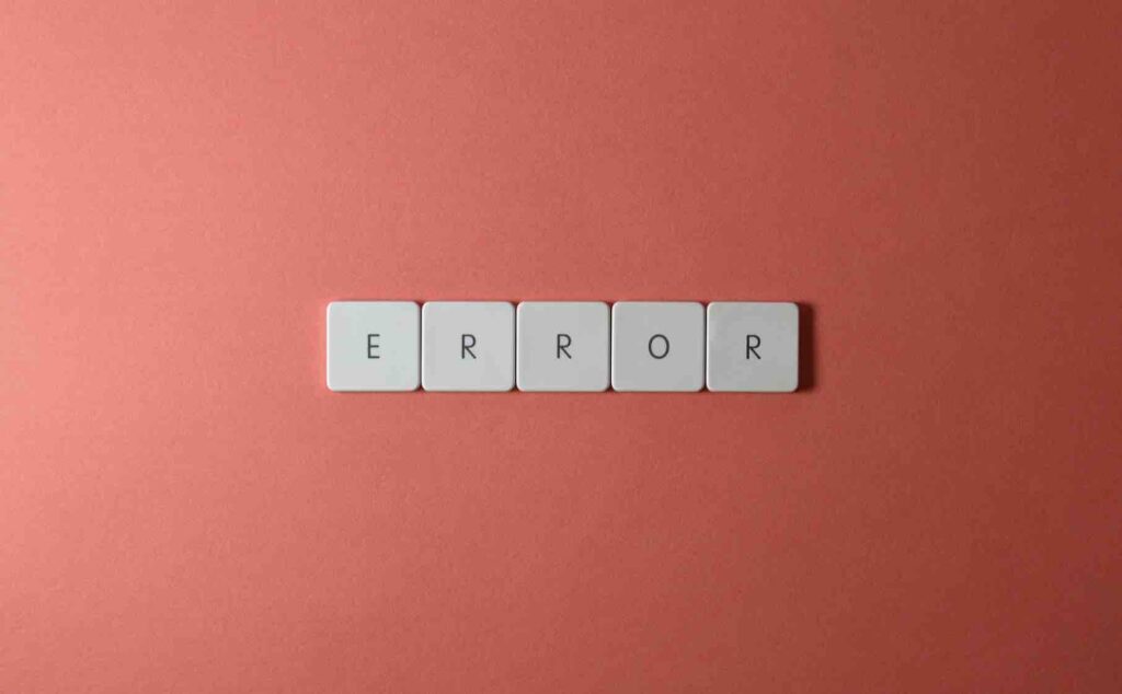 texte "error".