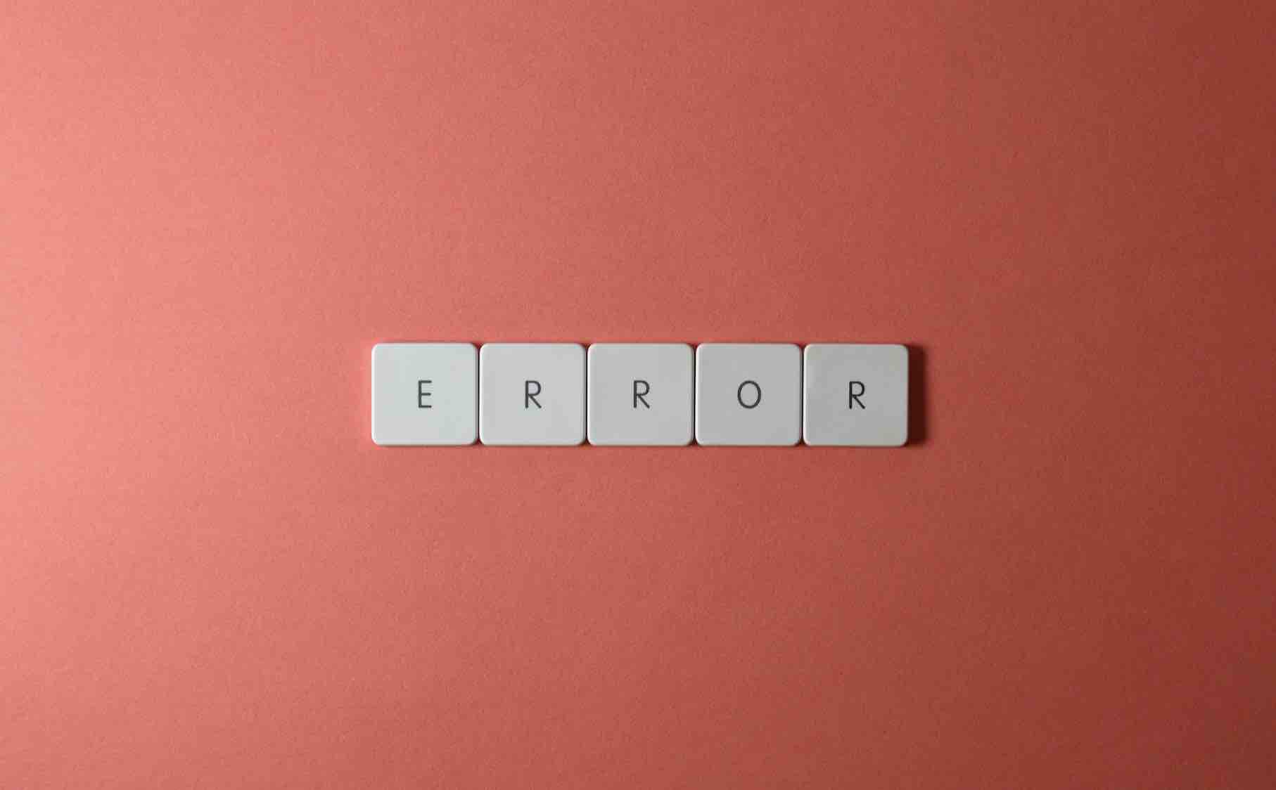 texte "error".